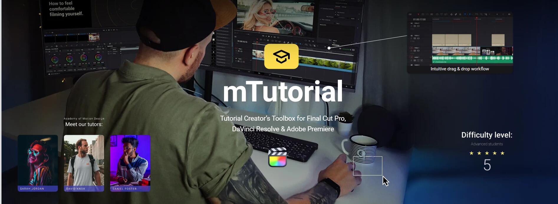 Motionvfx - mTutorial 100组教程课程制作文字讲解操作注释人物介绍字幕动画预设 插件预设 sucaiwan.com