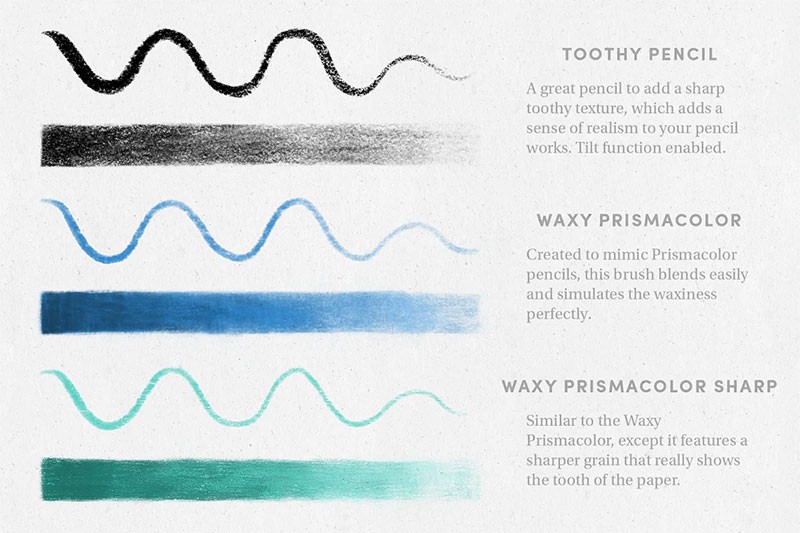 Procreate数字绘画笔刷套装 笔刷资源 sucaiwan.com