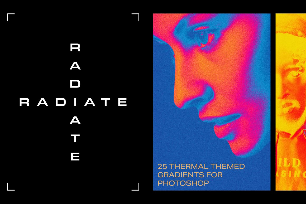 Radiate 25种不同形状热感应Photoshop渐变效果PS渐变预设 插件预设 sucaiwan.com