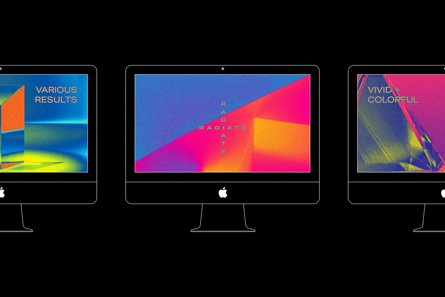 Radiate 25种不同形状热感应Photoshop渐变效果PS渐变预设 插件预设 sucaiwan.com
