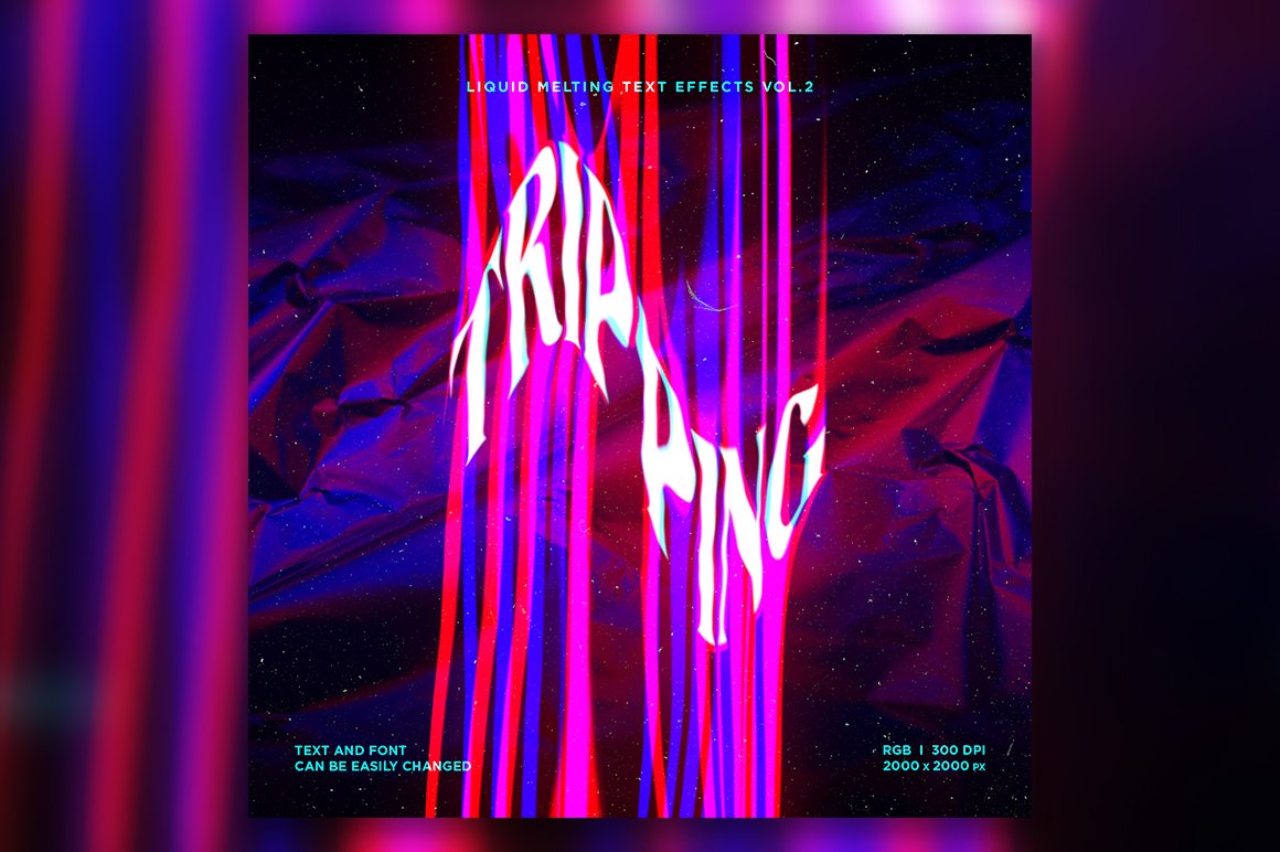 新潮复古酸性液体艺术音乐海报封面融化文字效果PSD模板 Vol.2 样机素材 第4张-素材湾丨精选海外优质设计素材资源 新潮复古酸性液体艺术音乐海报封面融化文字效果PSD模板 Vol.2 样机素材 sucaiwan.com