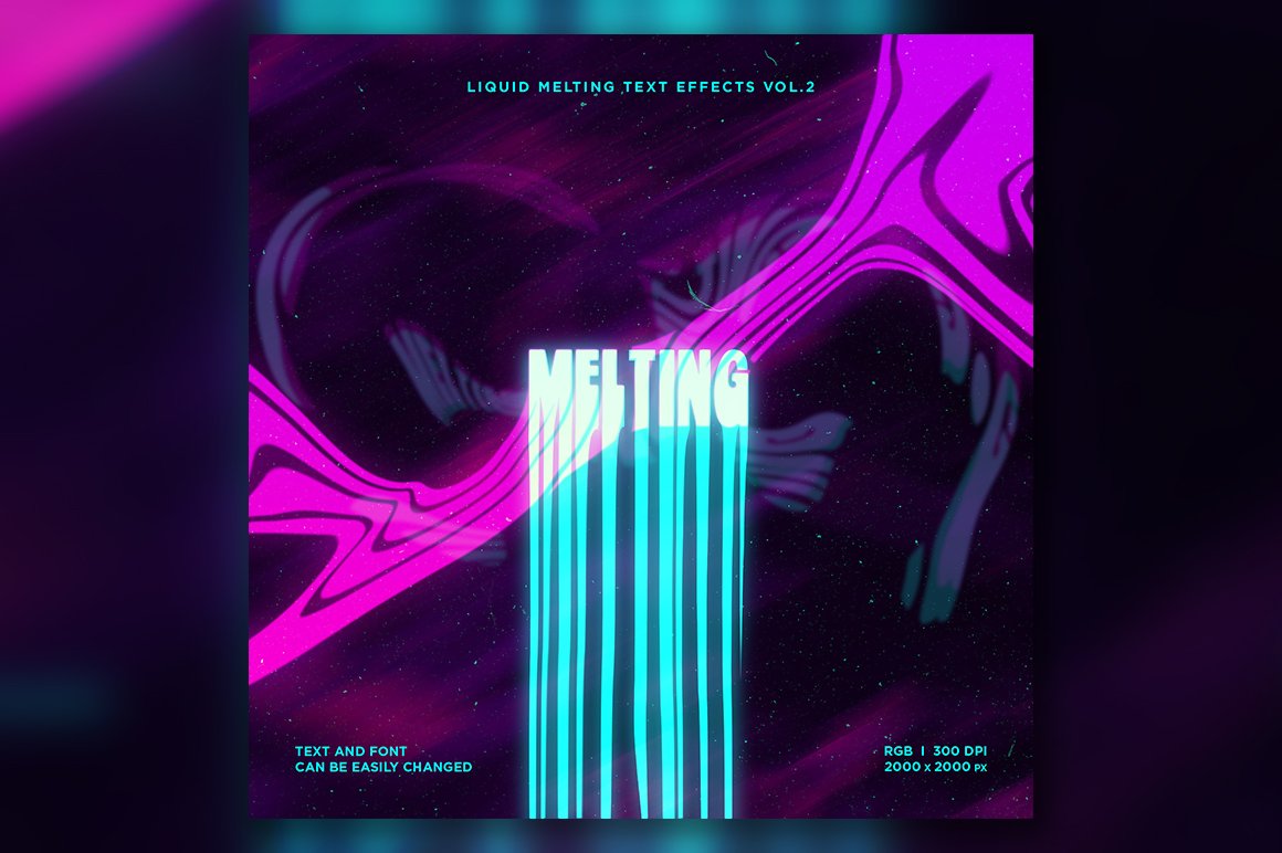 新潮复古酸性液体艺术音乐海报封面融化文字效果PSD模板 Vol.2 样机素材 第7张-素材湾丨精选海外优质设计素材资源 新潮复古酸性液体艺术音乐海报封面融化文字效果PSD模板 Vol.2 样机素材 sucaiwan.com