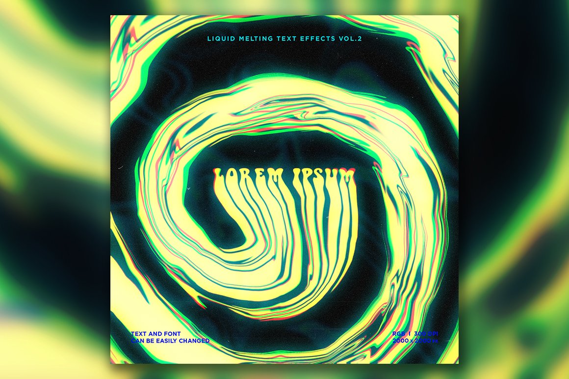 新潮复古酸性液体艺术音乐海报封面融化文字效果PSD模板 Vol.2 样机素材 第8张-素材湾丨精选海外优质设计素材资源 新潮复古酸性液体艺术音乐海报封面融化文字效果PSD模板 Vol.2 样机素材 sucaiwan.com