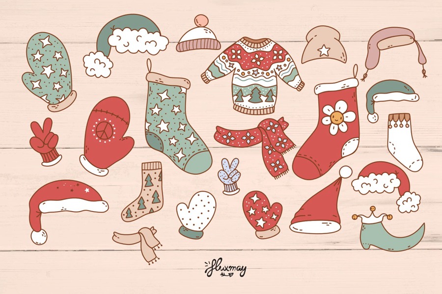 12套90年代怀旧圣诞节复古图案套装素材 图片素材 第8张-素材湾丨精选海外优质设计素材资源 12套90年代怀旧圣诞节复古图案套装素材 图片素材 sucaiwan.com