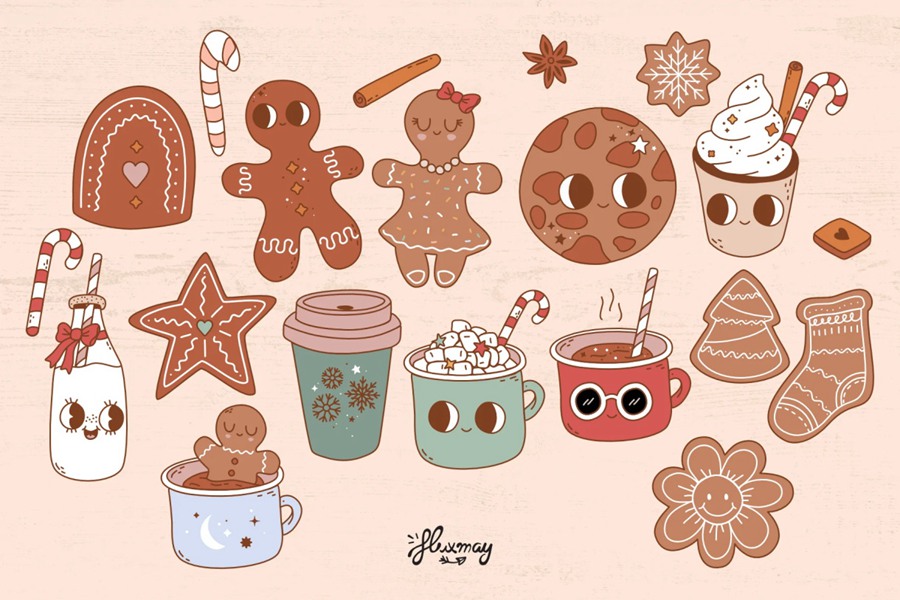 12套90年代怀旧圣诞节复古图案套装素材 图片素材 第9张-素材湾丨精选海外优质设计素材资源 12套90年代怀旧圣诞节复古图案套装素材 图片素材 sucaiwan.com