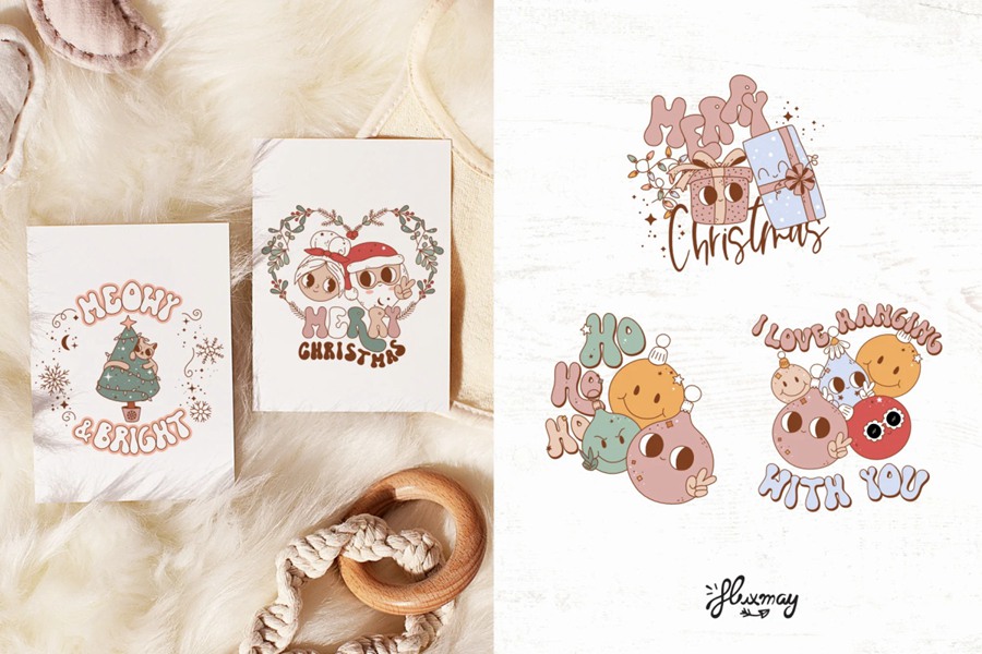 12套90年代怀旧圣诞节复古图案套装素材 图片素材 第15张-素材湾丨精选海外优质设计素材资源 12套90年代怀旧圣诞节复古图案套装素材 图片素材 sucaiwan.com