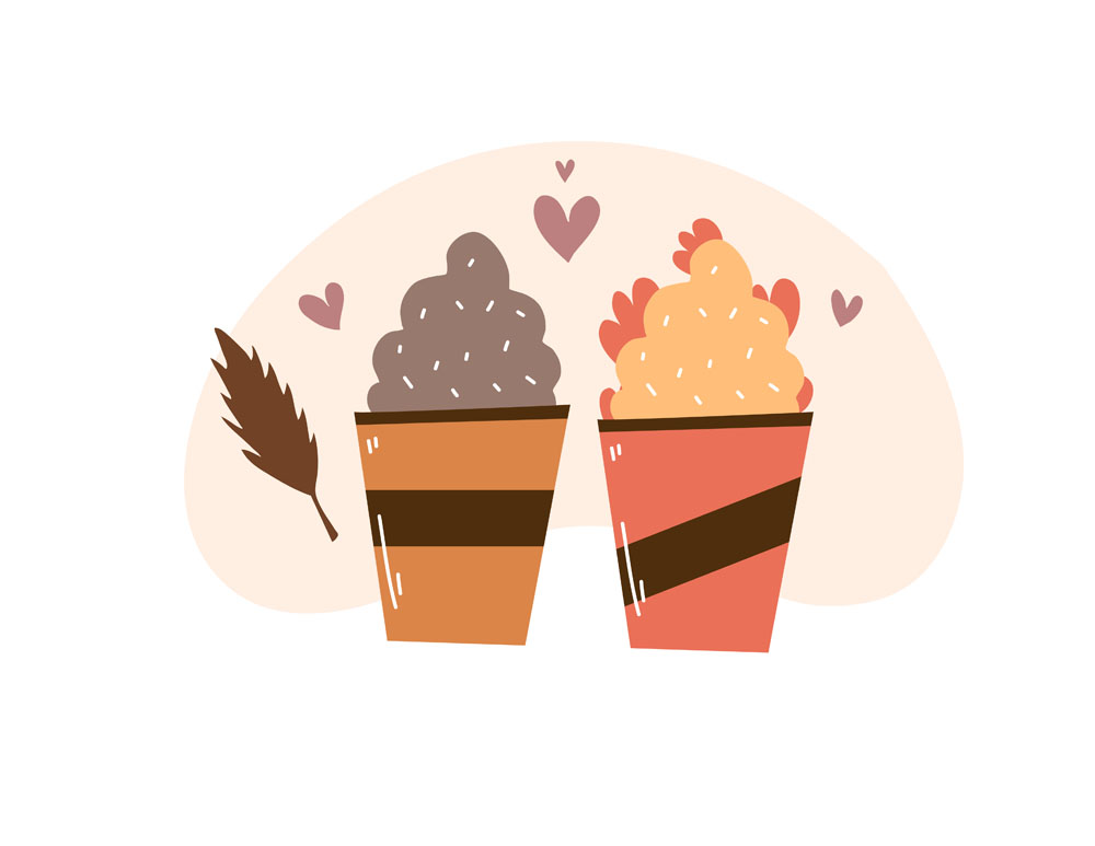 9款感恩节南瓜和美食扁平化插图矢量素材 图片素材 sucaiwan.com