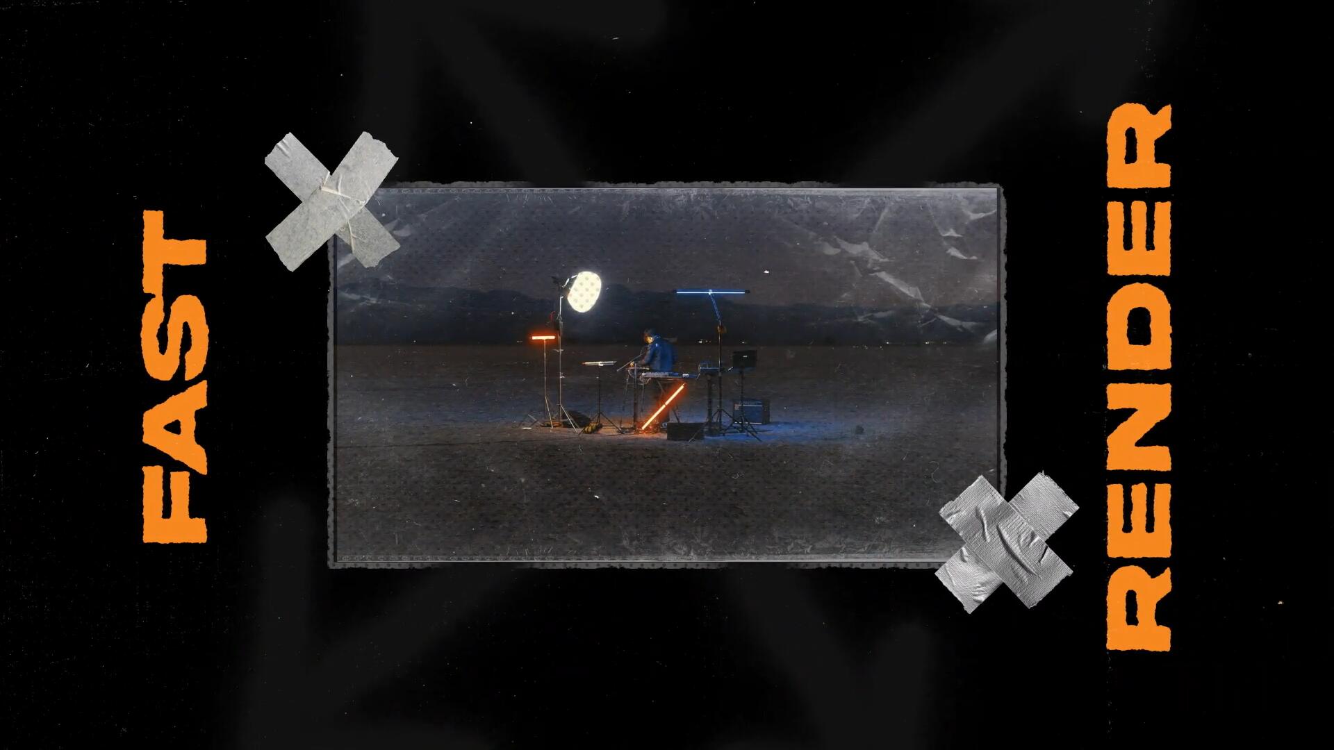 AE模板：37种嘻哈音乐视频电影帧剪切失真毛刺撕纸转场过渡包 . sucaiwan.com