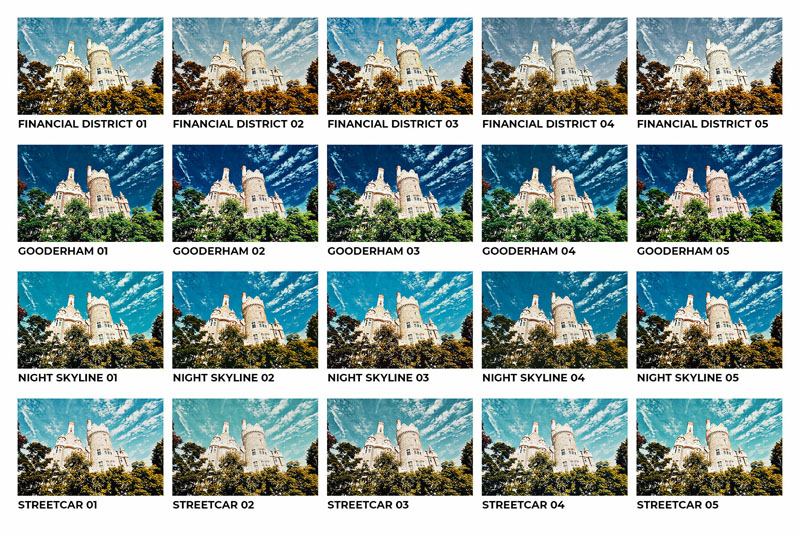 多伦多城市建筑街拍摄影后期Lightroom预设及电影调色LUT预设 插件预设 第2张-素材湾丨精选海外优质设计素材资源 多伦多城市建筑街拍摄影后期Lightroom预设及电影调色LUT预设 插件预设 sucaiwan.com