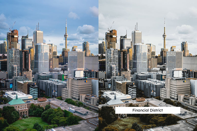 多伦多城市建筑街拍摄影后期Lightroom预设及电影调色LUT预设 插件预设 第3张-素材湾丨精选海外优质设计素材资源 多伦多城市建筑街拍摄影后期Lightroom预设及电影调色LUT预设 插件预设 sucaiwan.com