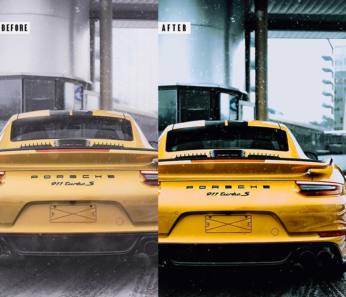 3款商业汽车复古色调Photoshop动作和Lightroom预设 插件预设 sucaiwan.com