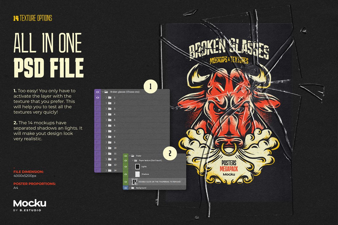 高质量透明碎玻璃模型PNG纹理图形样机素材 样机素材 sucaiwan.com