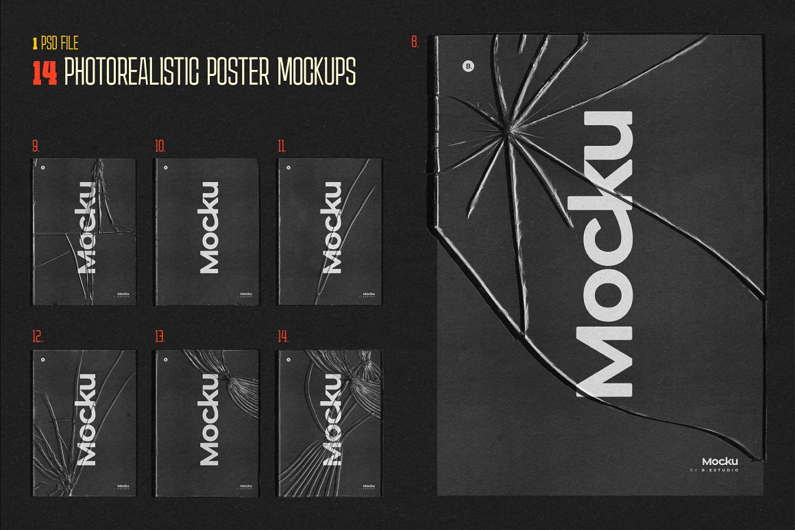 高质量透明碎玻璃模型PNG纹理图形样机素材 样机素材 sucaiwan.com