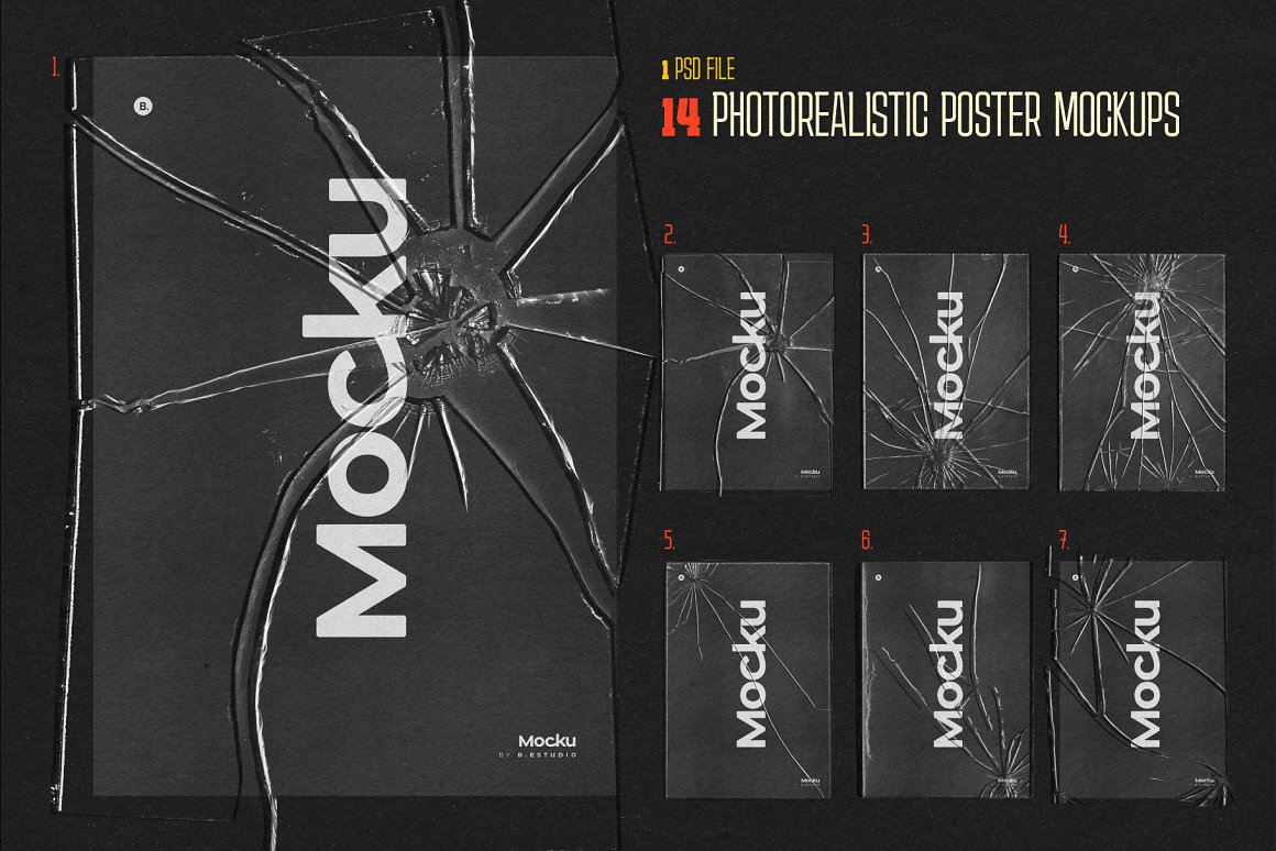 高质量透明碎玻璃模型PNG纹理图形样机素材 样机素材 sucaiwan.com