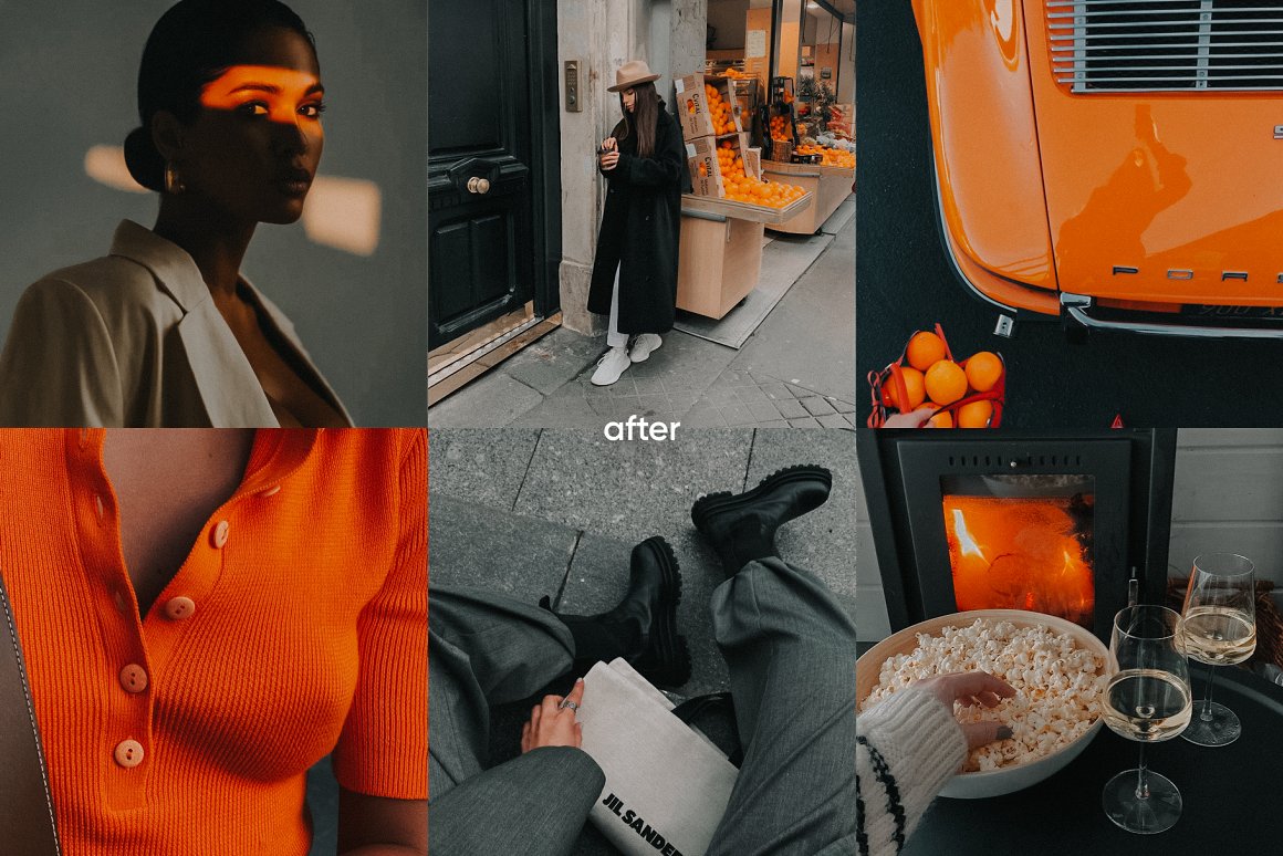 6个秋季INS风黄昏橙色橘黄色调灯笼街拍Lightroom预设 插件预设 第2张-素材湾丨精选海外优质设计素材资源 6个秋季INS风黄昏橙色橘黄色调灯笼街拍Lightroom预设 插件预设 sucaiwan.com