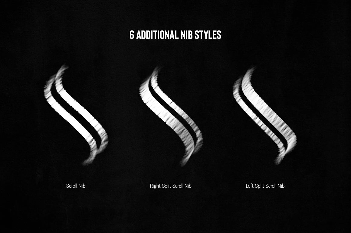 Procreate哥特式书法板写笔刷 笔刷资源 sucaiwan.com