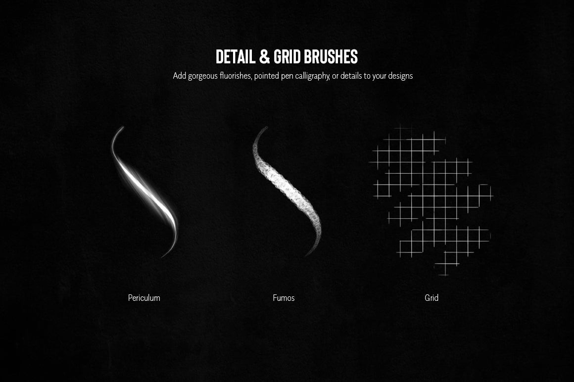 Procreate哥特式书法板写笔刷 笔刷资源 sucaiwan.com