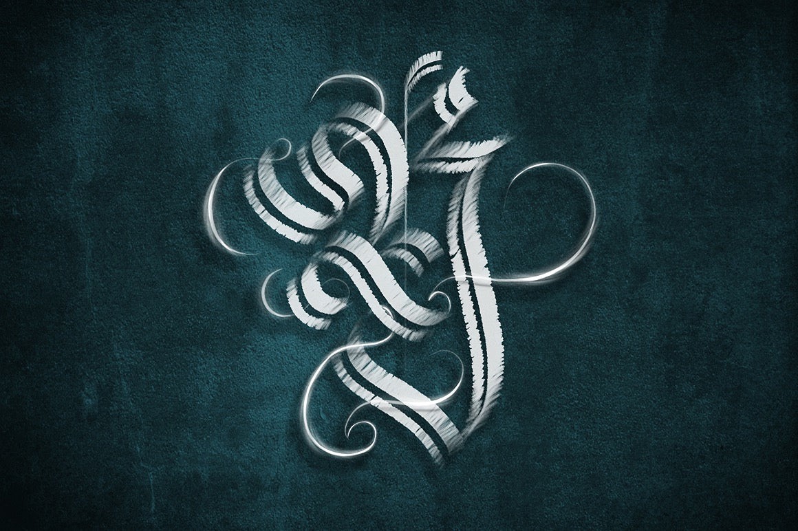 Procreate哥特式书法板写笔刷 笔刷资源 sucaiwan.com