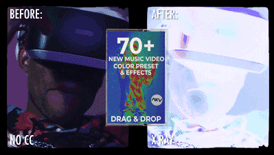 AKV 嘻哈说唱风格全息霓虹光谱红外热成像效果LUT+PR预设 Music Video Color Pack 插件预设 sucaiwan.com
