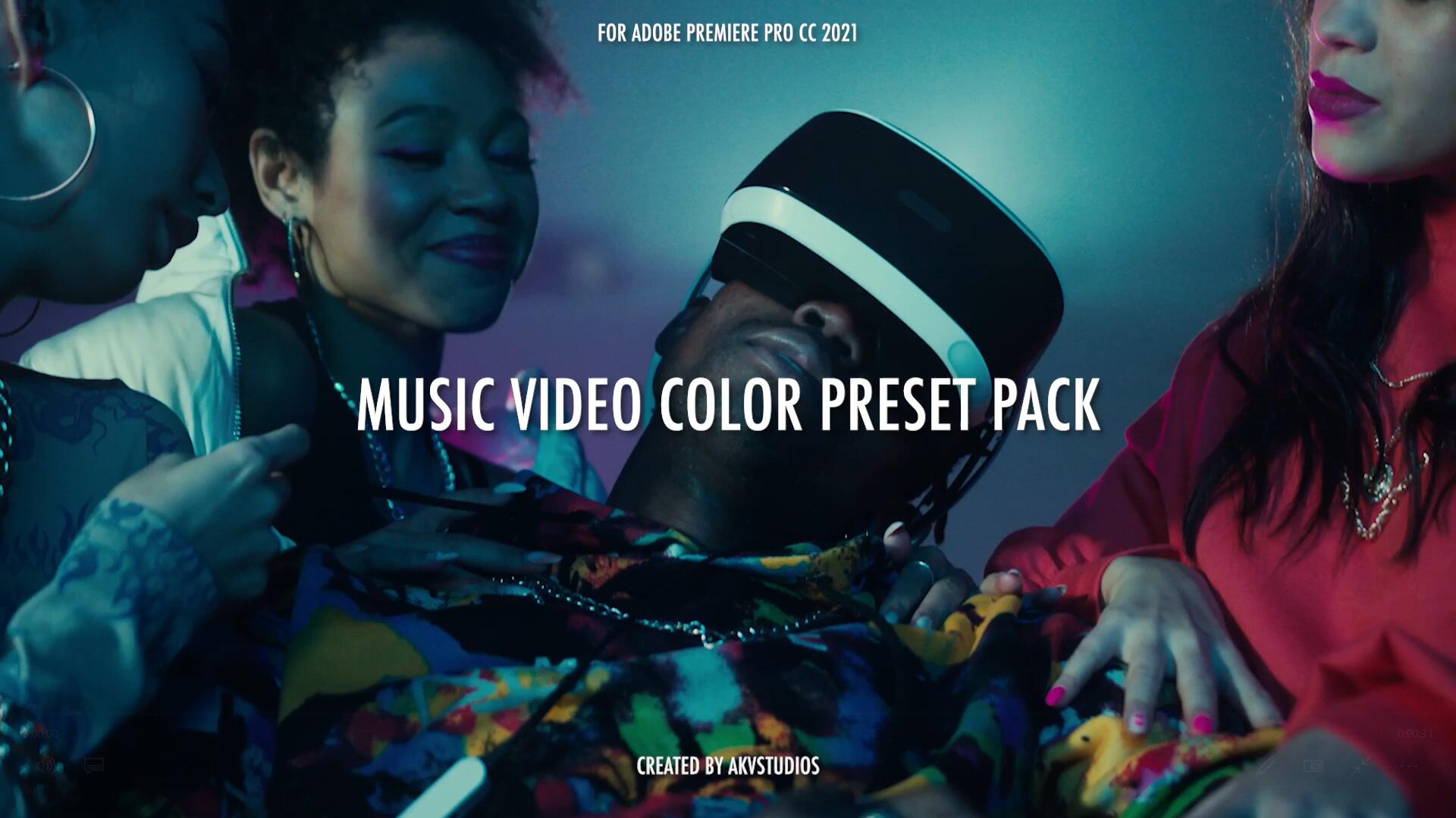 AKV 嘻哈说唱风格全息霓虹光谱红外热成像效果LUT+PR预设 Music Video Color Pack 插件预设 sucaiwan.com