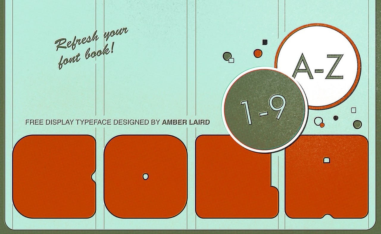 Cola大块面英文装饰字体 设计素材 sucaiwan.com