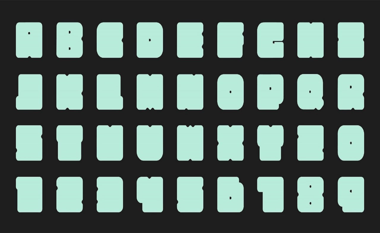 Cola大块面英文装饰字体 设计素材 sucaiwan.com