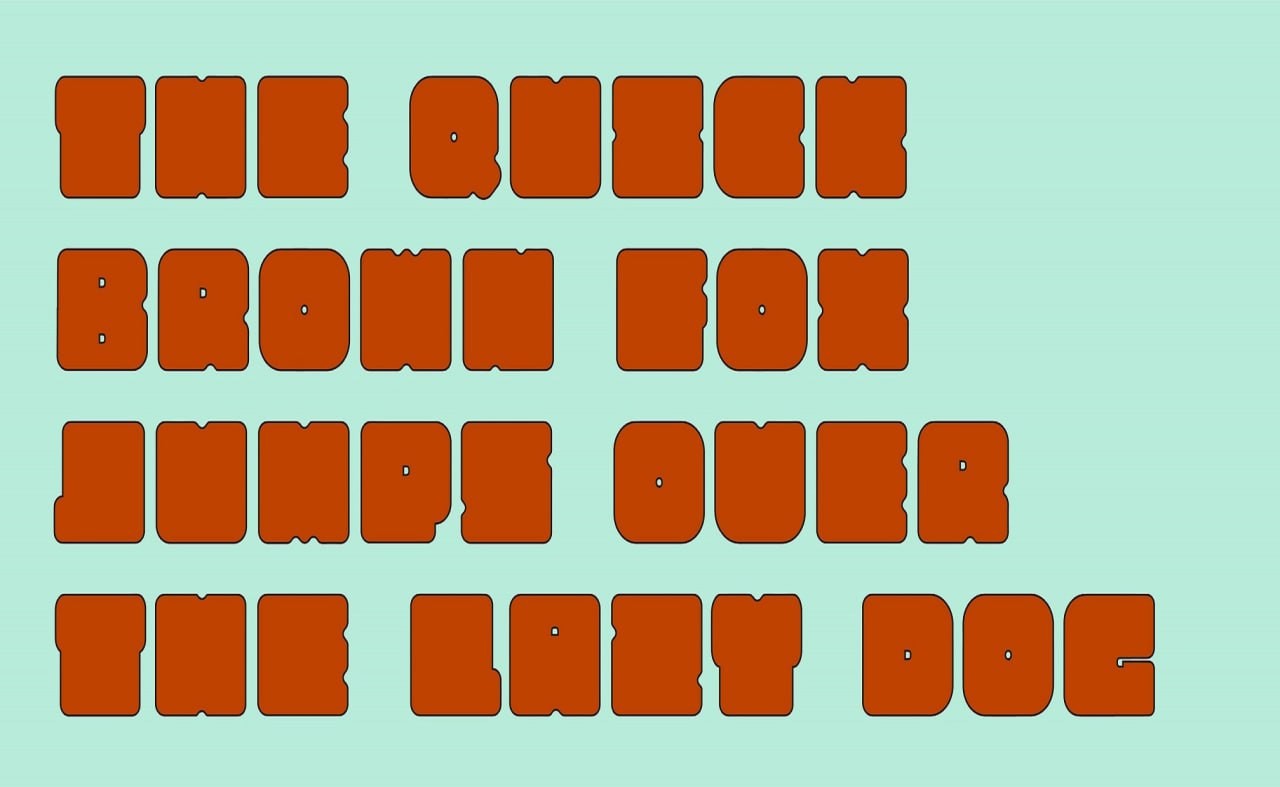 Cola大块面英文装饰字体 设计素材 sucaiwan.com