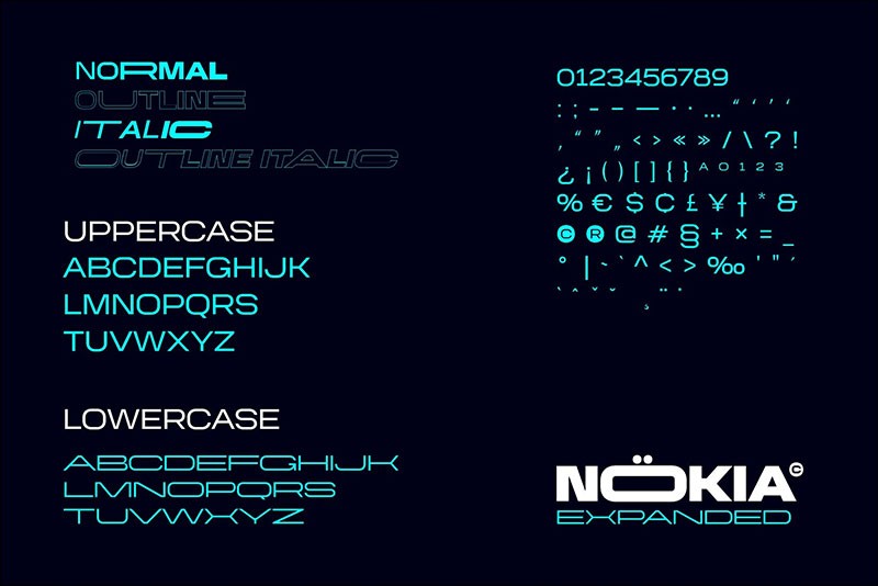 Nokia Expanded 现代品牌英文字体完整版 设计素材 sucaiwan.com
