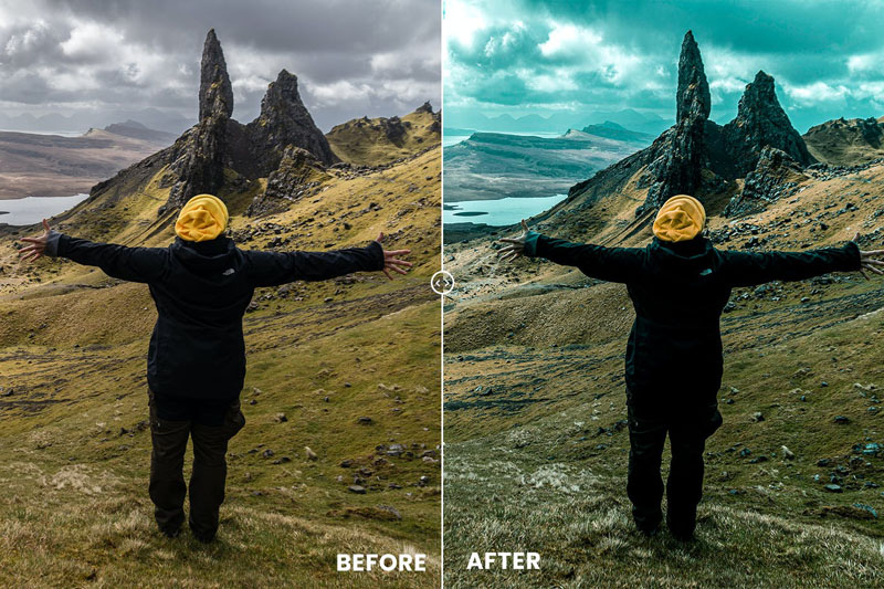 旅游旅行风景蓝色色调PS动作和Lightrom预设 插件预设 第5张-素材湾丨精选海外优质设计素材资源 旅游旅行风景蓝色色调PS动作和Lightrom预设 插件预设 sucaiwan.com