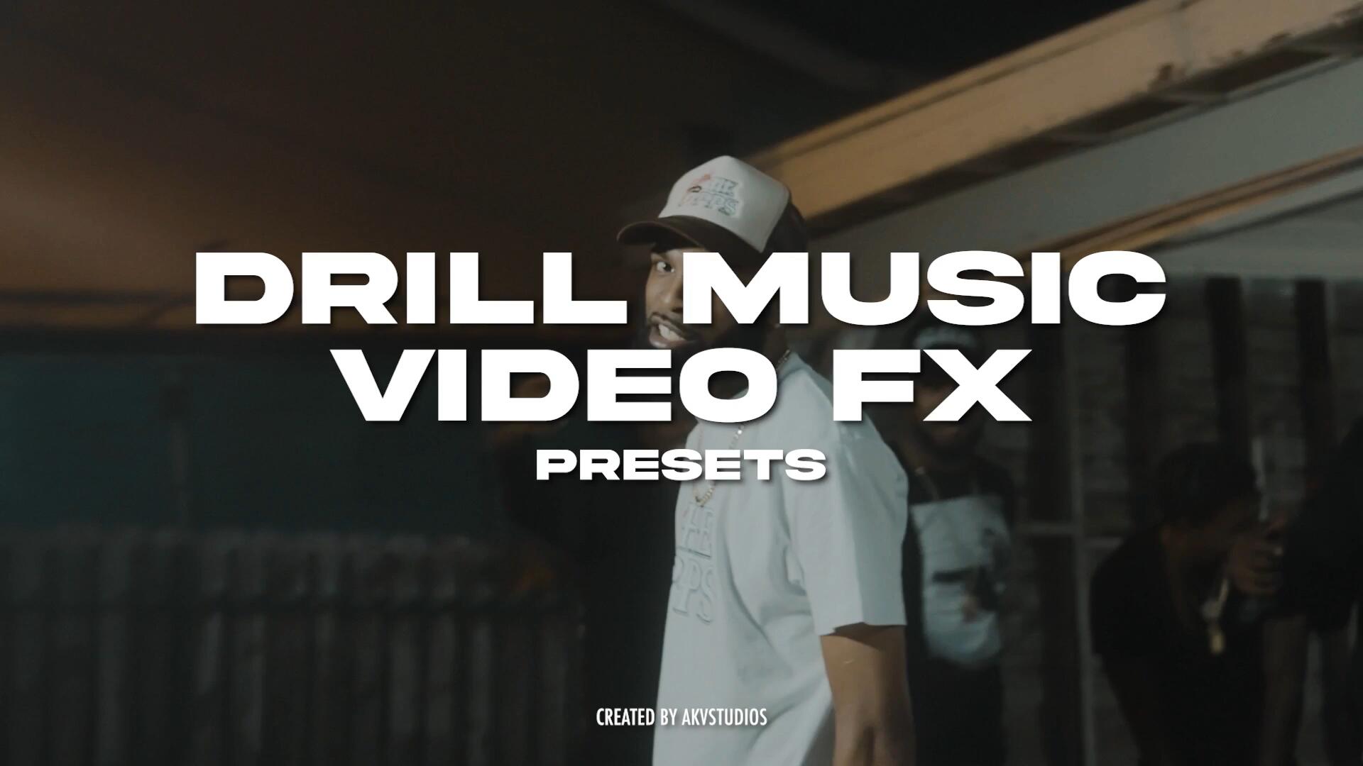 AKV Studios 嘻哈说唱风格闪光打孔闪烁摇晃缩放音乐MV转场预设包 Drill Music Video FX Presets 插件预设 sucaiwan.com
