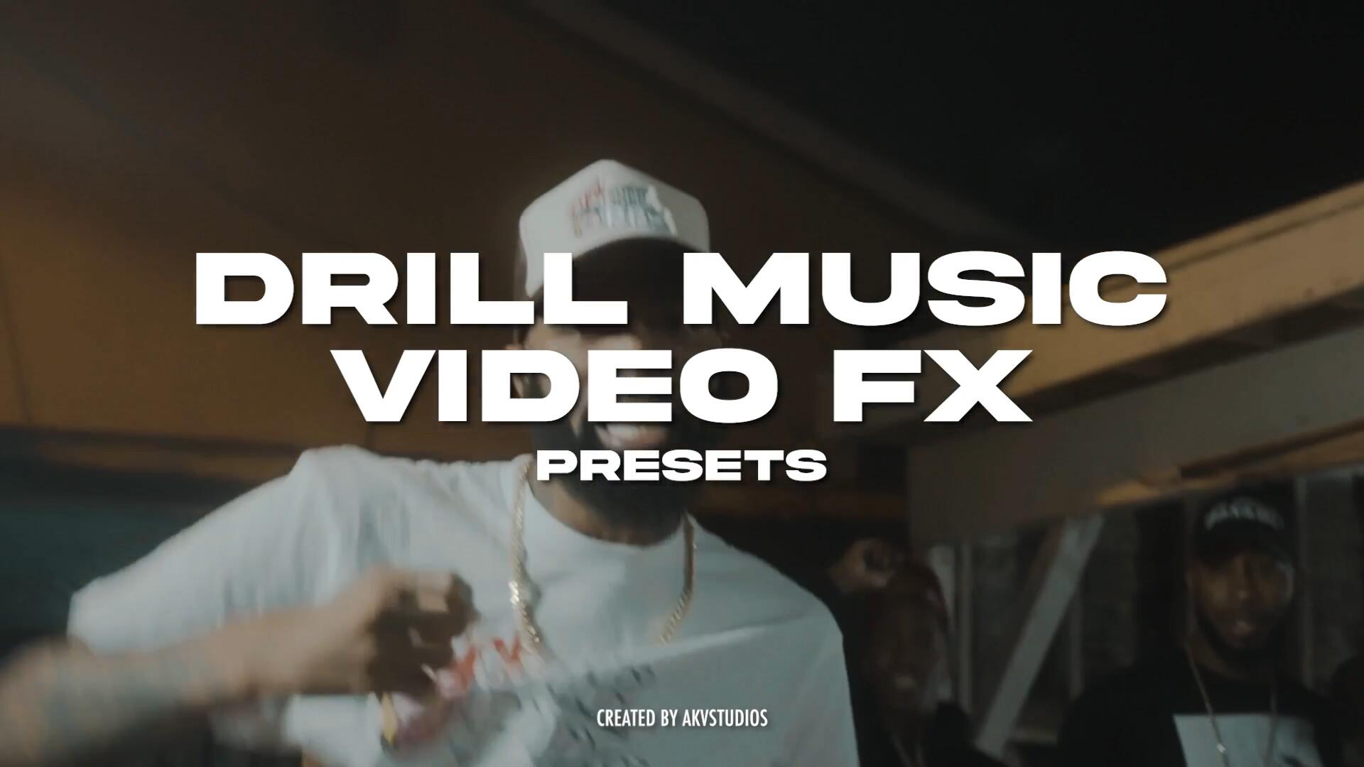 AKV Studios 嘻哈说唱风格闪光打孔闪烁摇晃缩放音乐MV转场预设包 Drill Music Video FX Presets 插件预设 sucaiwan.com