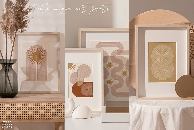 40+波浪多重线条无缝图案，AI PNG格式 图片素材 sucaiwan.com