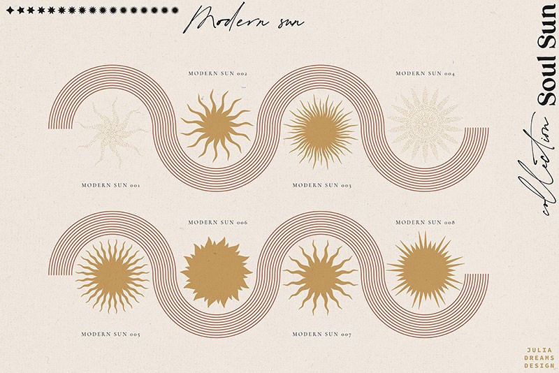 40+波浪多重线条无缝图案，AI PNG格式 图片素材 sucaiwan.com