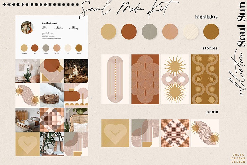 40+波浪多重线条无缝图案，AI PNG格式 图片素材 sucaiwan.com