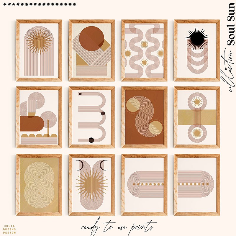 40+波浪多重线条无缝图案，AI PNG格式 图片素材 sucaiwan.com