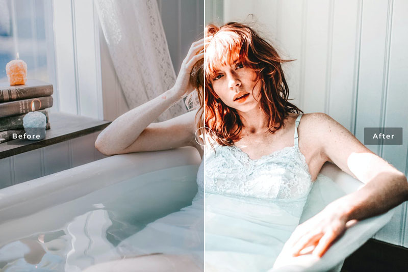 10种琥珀色金色主题摄影lr预设PS动作 插件预设 sucaiwan.com