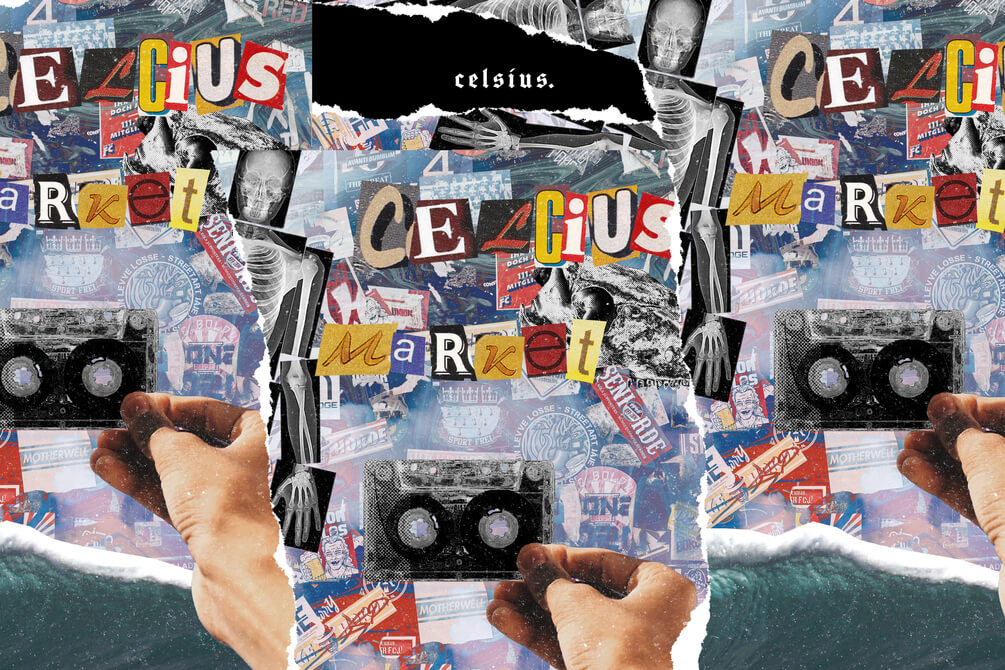 5款复古手工报纸剪纸磨损风格PSD样机 样机素材 sucaiwan.com