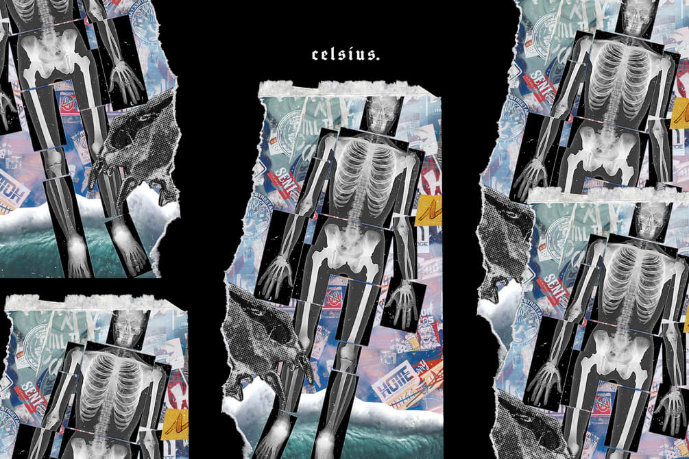 5款复古手工报纸剪纸磨损风格PSD样机 样机素材 sucaiwan.com