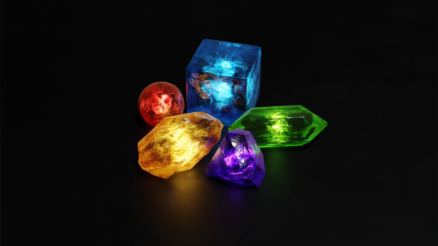 Blender预设-发光能量宝石材质着色器 Glowing Magical Energy Gemstone 插件预设 sucaiwan.com