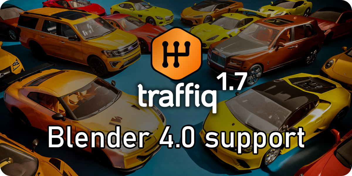 Blender插件-汽车摩托车飞机交通工具模型 Car – Traffiq Library – Rigged Cars v1.7.1 插件预设 sucaiwan.com