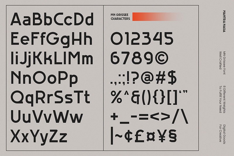 MN Grissee无衬线英文字体完整版 设计素材 sucaiwan.com