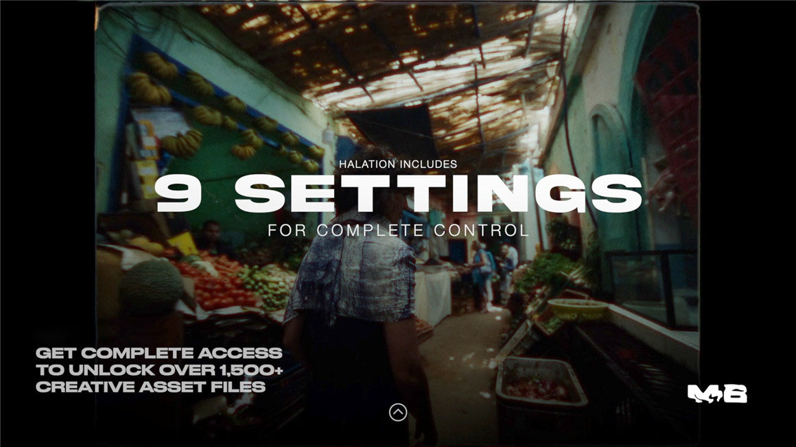 FCPX插件：MoonBear – HALATION 复古梦幻电影胶片光晕镜头画面发光效果插件 插件预设 sucaiwan.com