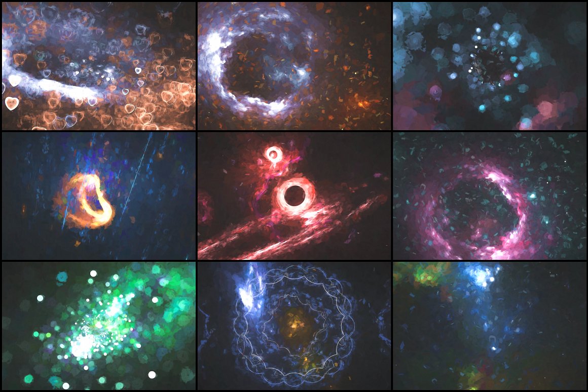 40种莫奈风格宇宙星云空间PNG高清背景 图片素材 sucaiwan.com