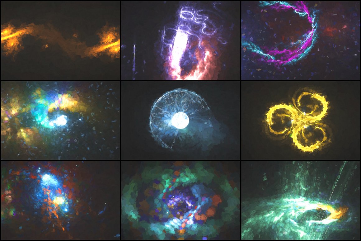 40种莫奈风格宇宙星云空间PNG高清背景 图片素材 sucaiwan.com