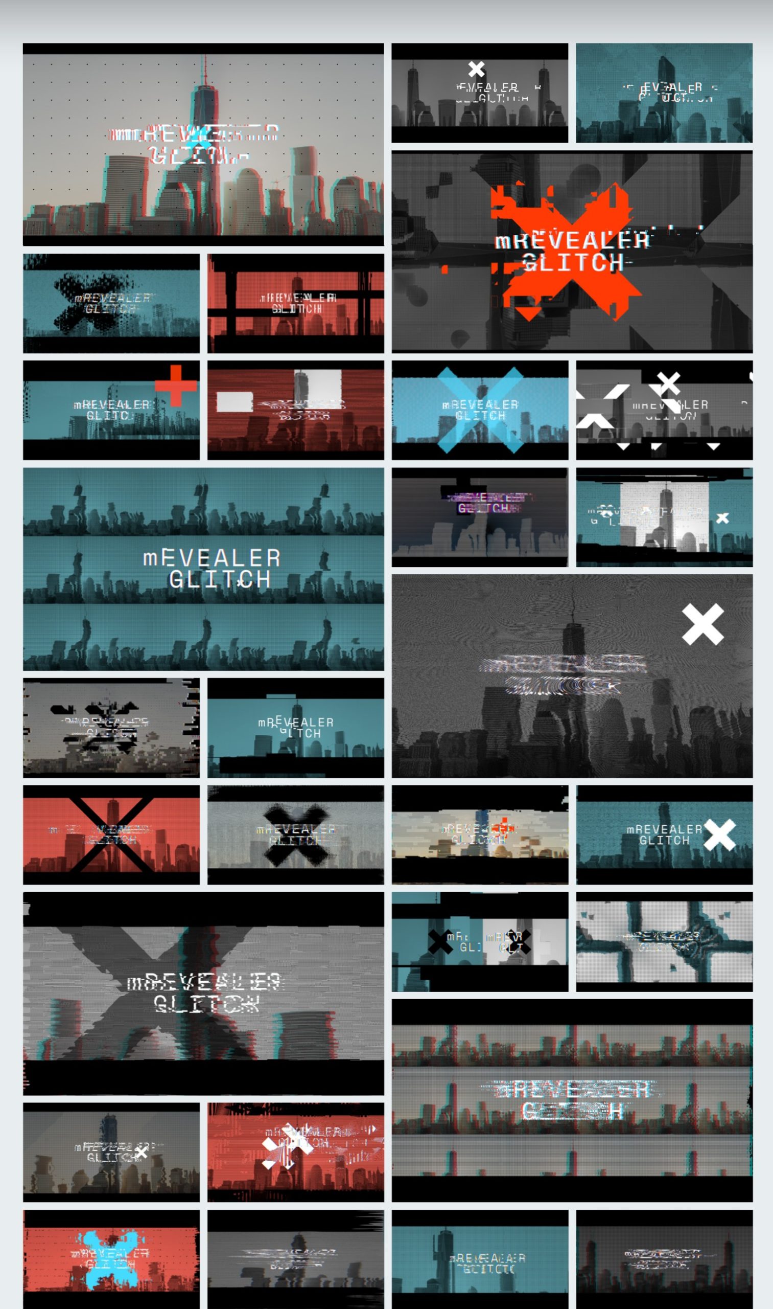 FCPX插件：30种故障干扰毛刺失真LOGO文字标题场景动画 Motionvfx - mRevealer . sucaiwan.com