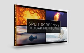 视频素材：25+个复古柯达电影分屏预设效果 Film Split Screens