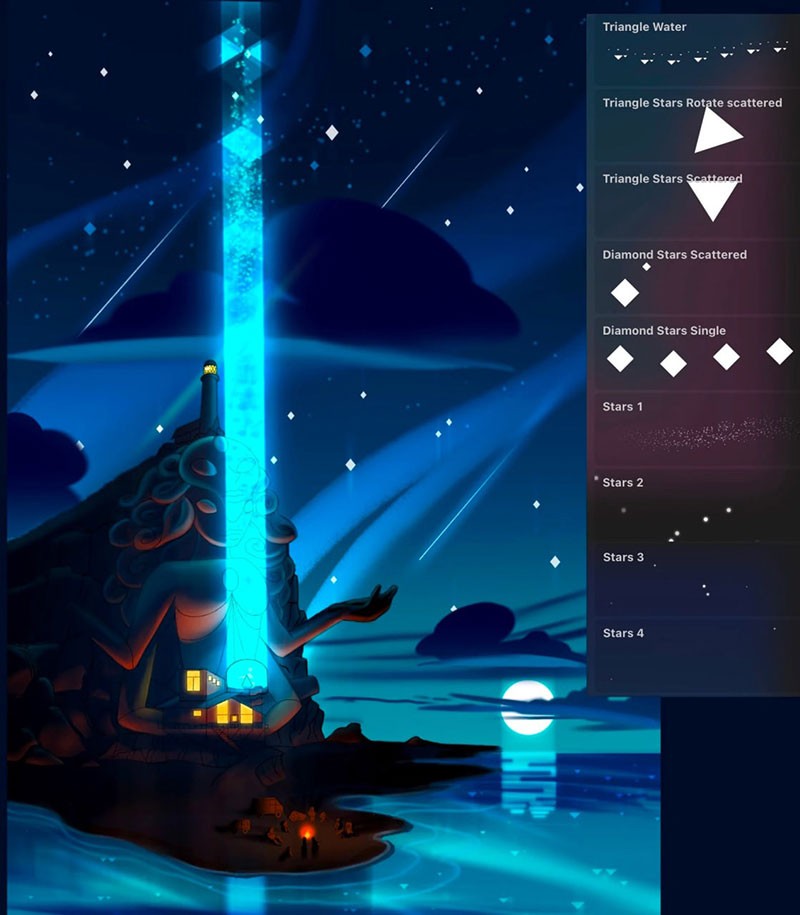 45+Procreate卡通景观特效笔刷套装 笔刷资源 sucaiwan.com