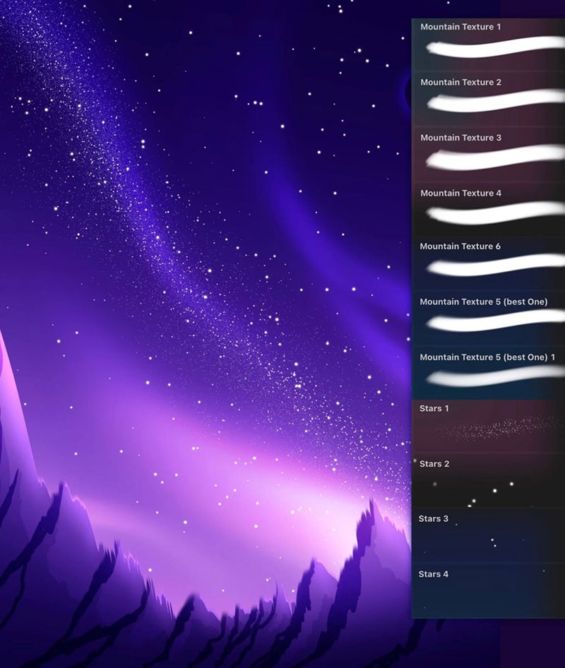 45+Procreate卡通景观特效笔刷套装 笔刷资源 sucaiwan.com