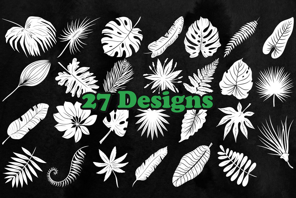 27款热带植物树叶Photoshop笔刷 笔刷资源 第3张-素材湾丨精选海外优质设计素材资源 27款热带植物树叶Photoshop笔刷 笔刷资源 sucaiwan.com