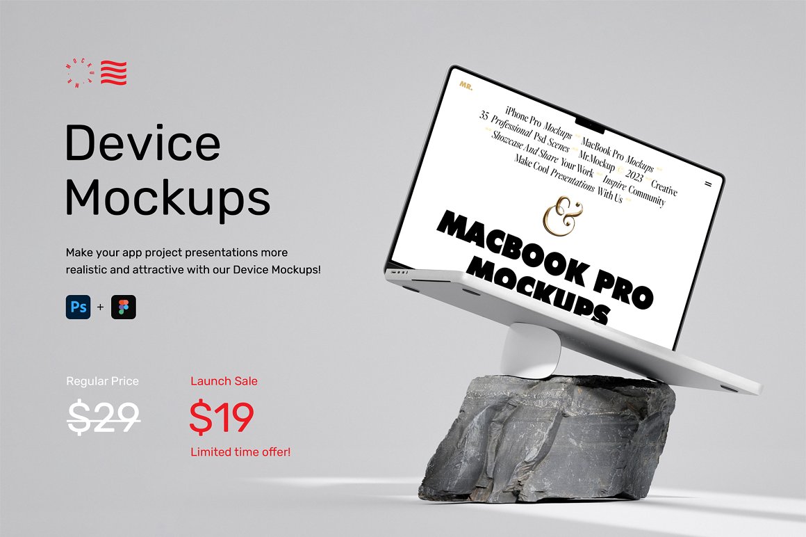 35款高级苹果iPhone 15 Pro手机MacBook笔记本电脑屏幕演示PSD样机模板 Device Mockups – iPhone and MacBook . sucaiwan.com